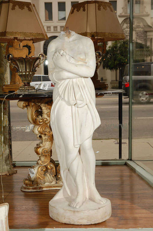 19th C. Italian Carved Marble Statue
