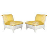 Pair of  1940's Slipper Chairs