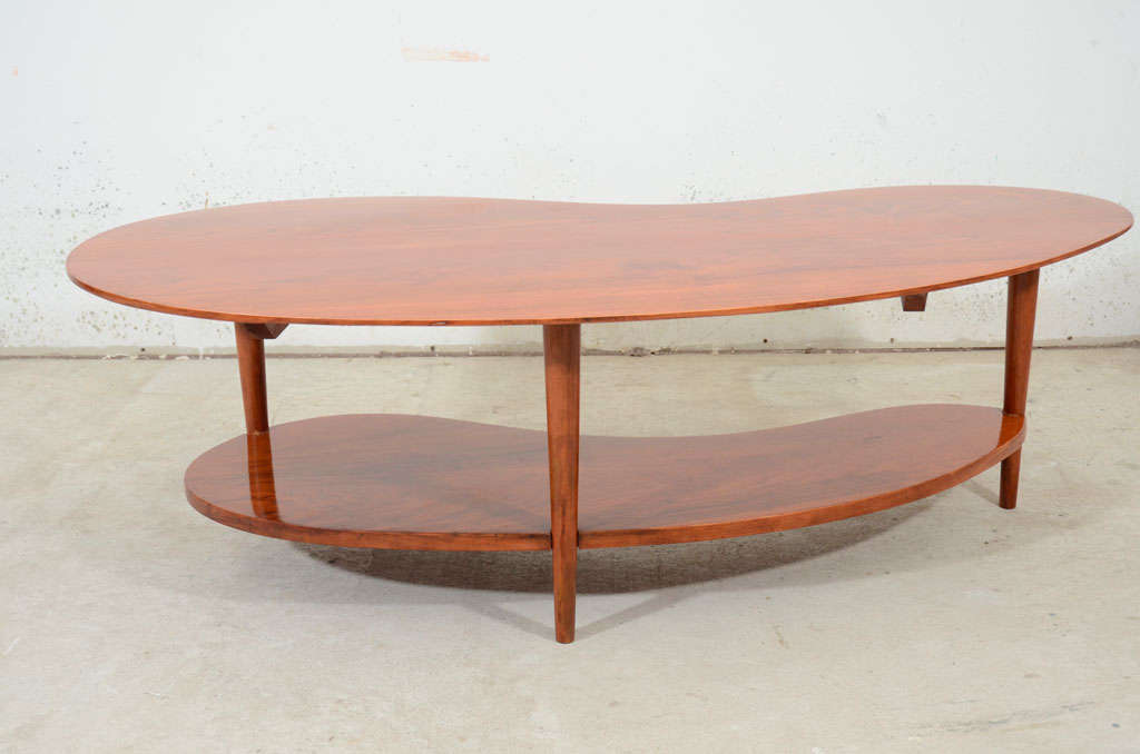 US cherry wood biomorphic coffee/cocktail table much likely made by Gilbert Rohde.