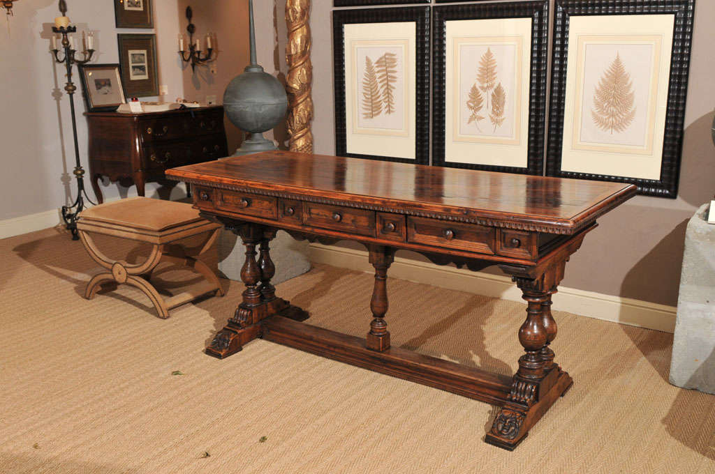 16th century Italian Walnut Desk 6