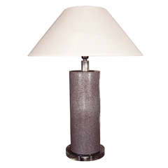Shagreen Table Lamp with Linen Shade