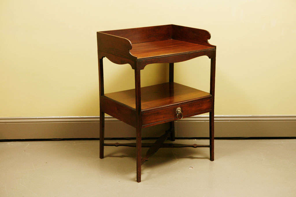 An  English Two-tier Mahogany Bedside Table