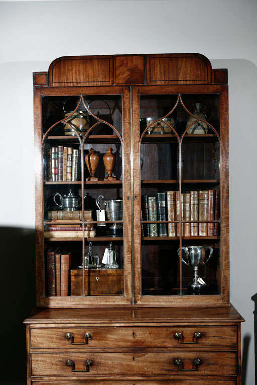 1840s English Mahogany Secretary Bookcase 2