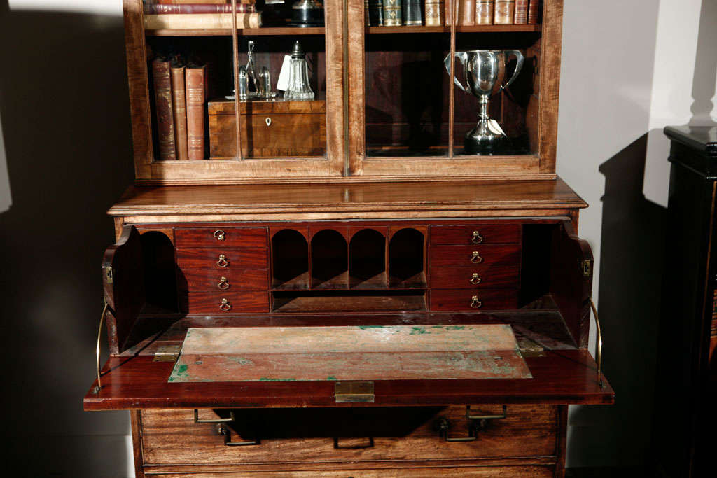 1840s English Mahogany Secretary Bookcase 1