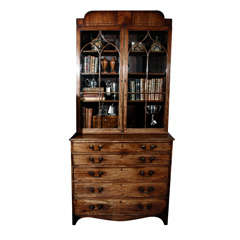 English Mahogany Secretary Bookcase, circa 1840 3