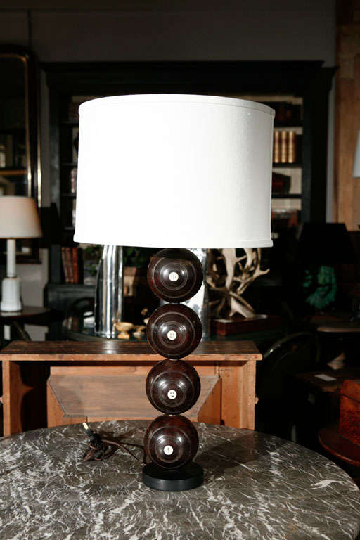Scottish Bowling Balls as a Lamp, Circa 1940