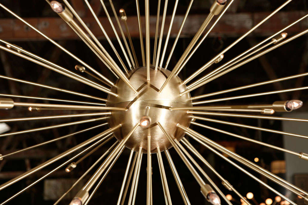 A 72 Lights Brass Sputnik Light Fixture 3