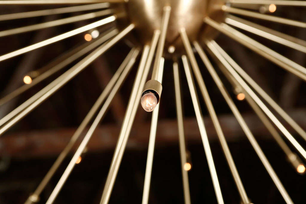 A 72 Lights Brass Sputnik Light Fixture 1