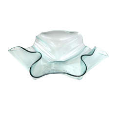 Italian Bent Glass Biomorphic Table Base