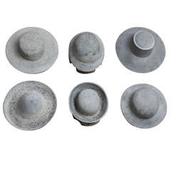 Set of 6 French Hat Molds