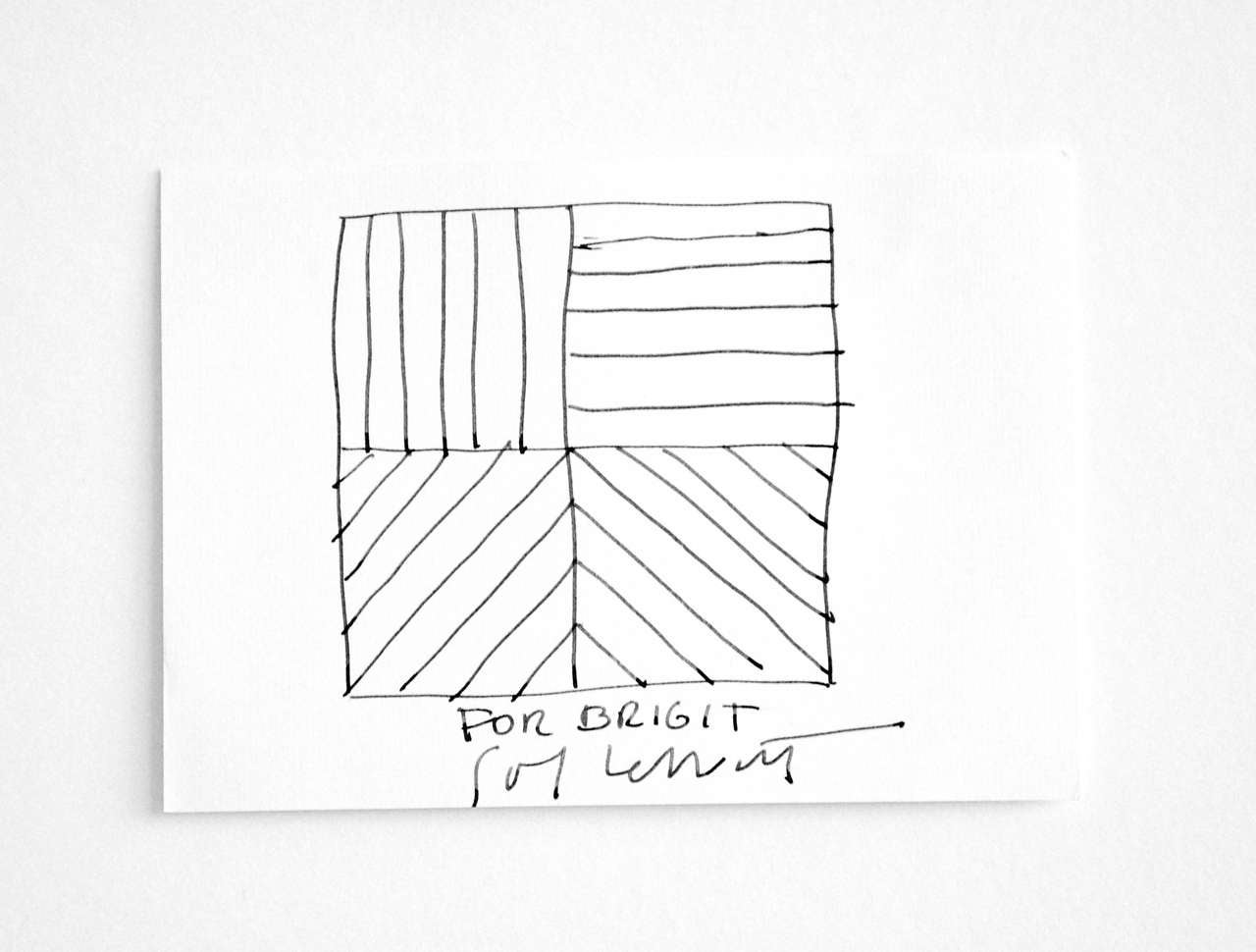 Minimalist Ink Drawing by Sol LeWitt, circa 2000 For Sale