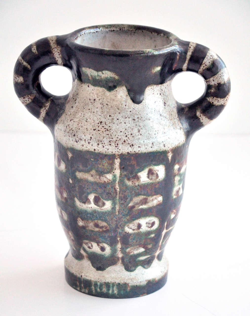 Double-Handled Ceramic Vase by Robert Picault