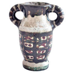 Double-Handled Ceramic Vase by Robert Picault