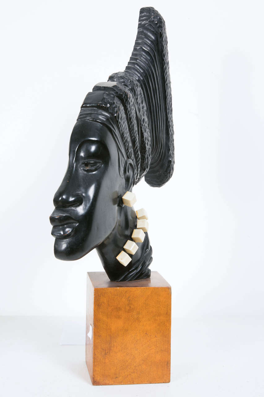 Mid-20th Century Art Deco Profile of an African Woman, circa 1930