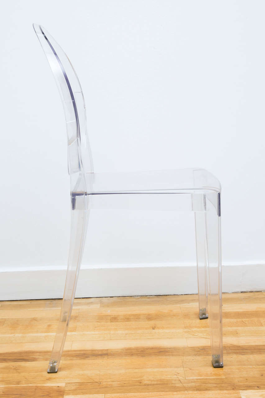 Set of Three Victoria Ghost Chairs Exclusively Designed by Philippe Starck at 1stDibs ghost