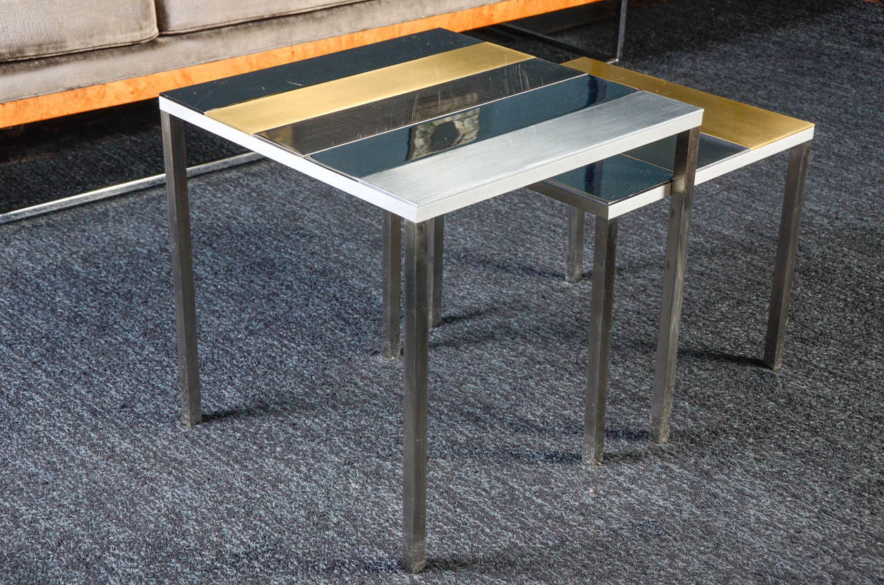 Contemporary Pair of Nested Tables from the Florence Lopez Collection by Artist Thomas Lemut For Sale