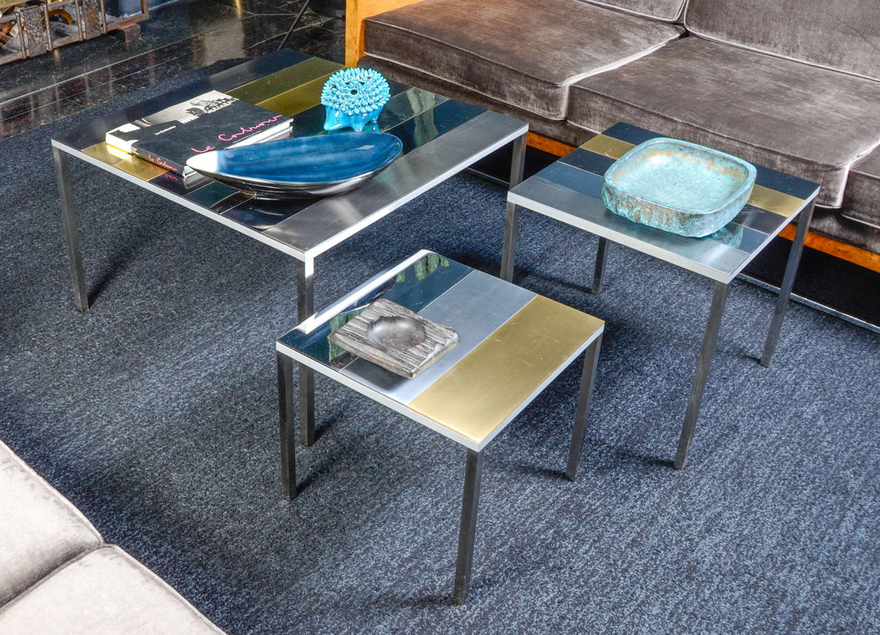 Pair of Nested Tables from the Florence Lopez Collection by Artist Thomas Lemut For Sale 1