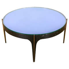 Vintage Exceptional Coffee Table with Glass Tops by Fontana Arte, Italy 1950-1955