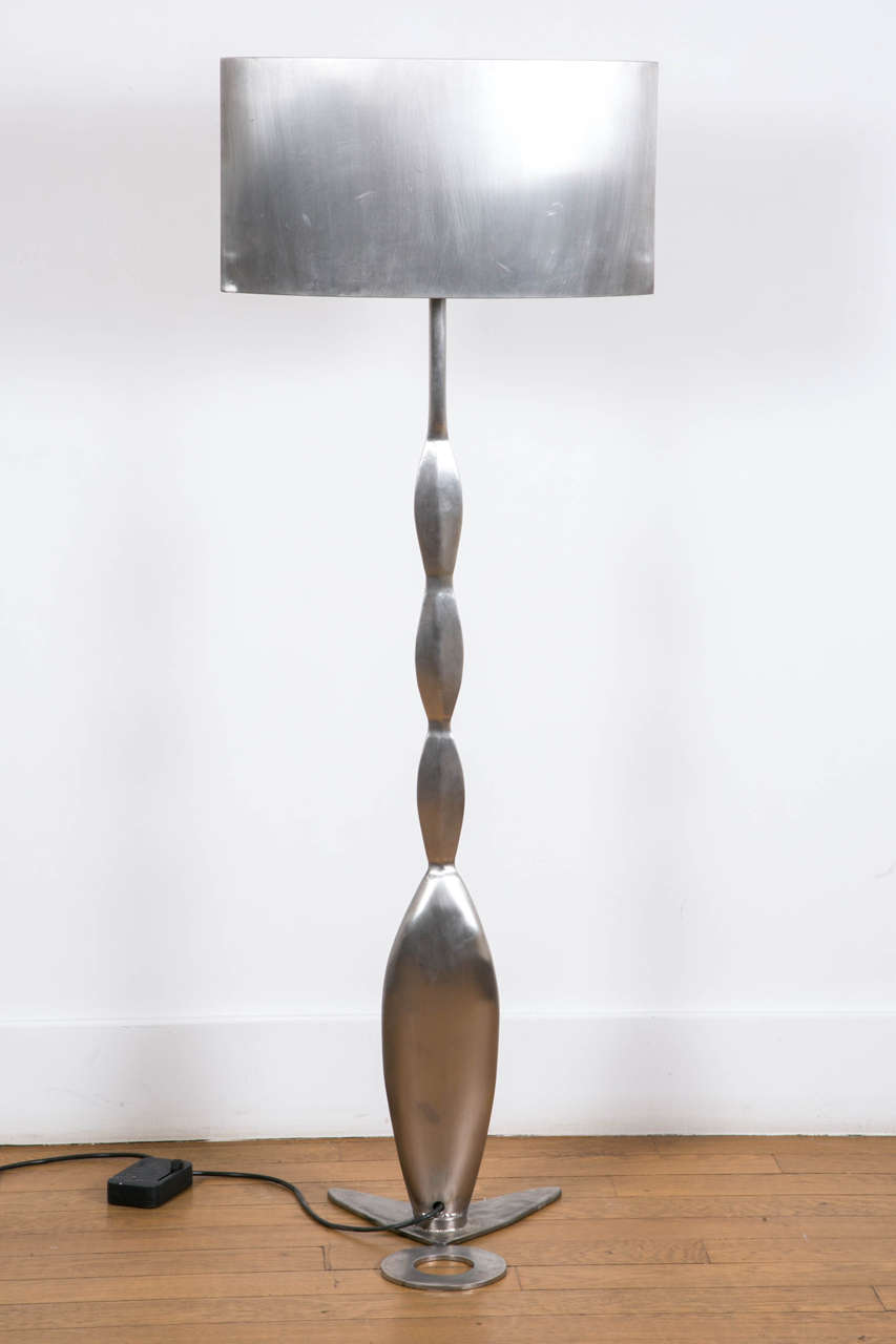 Steel Floor Lamp with Grate Shade, 2011, by René Broissand 2