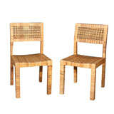 Pair of Rattan Billy Baldwin Chairs