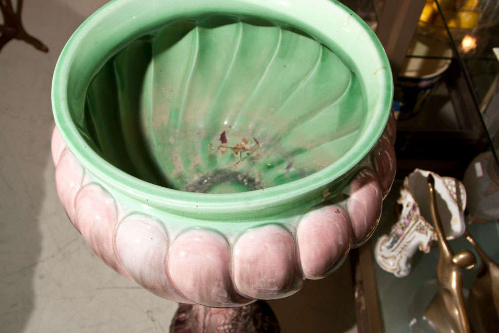 English Majolica Planter on Stand 4