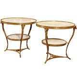Early 20th Century Pair of Louis XV style Gilt bronze Tables.