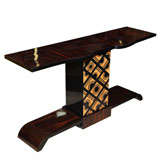French Art Deco/ Moderne Exotic macassar Ebony Console Table