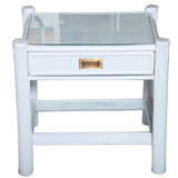 Florida Room White Laquered End Table