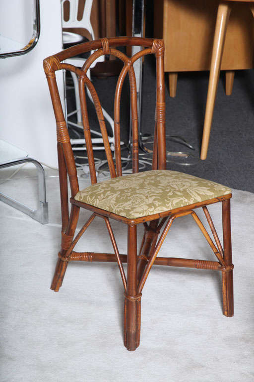 Set of 4 Mid Century Bamboo Chairs