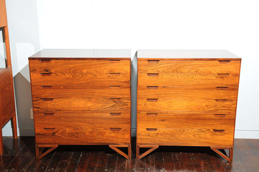 Pair of Svend Langekilde Rosewood Chests In Excellent Condition In San Francisco, CA