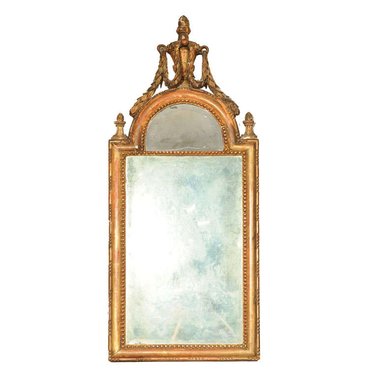 Swedish Neoclassical Style Giltwood Mirror For Sale
