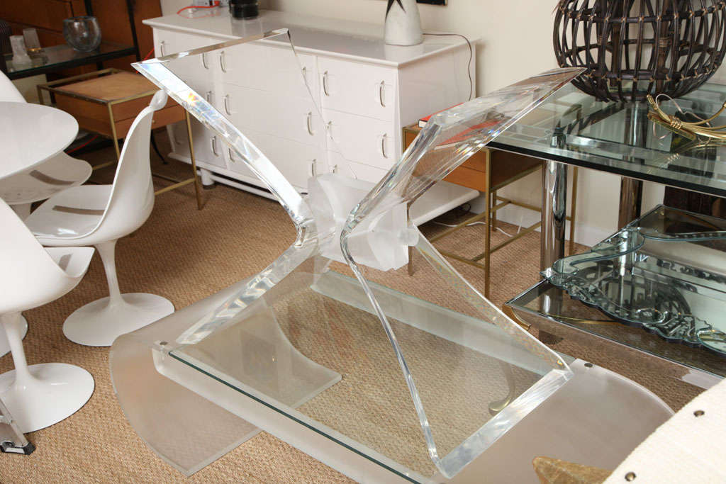 Mid-Century Modern Lucite Console Table Base