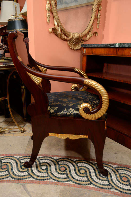 Pair of Russian Empire Arm Chairs 3