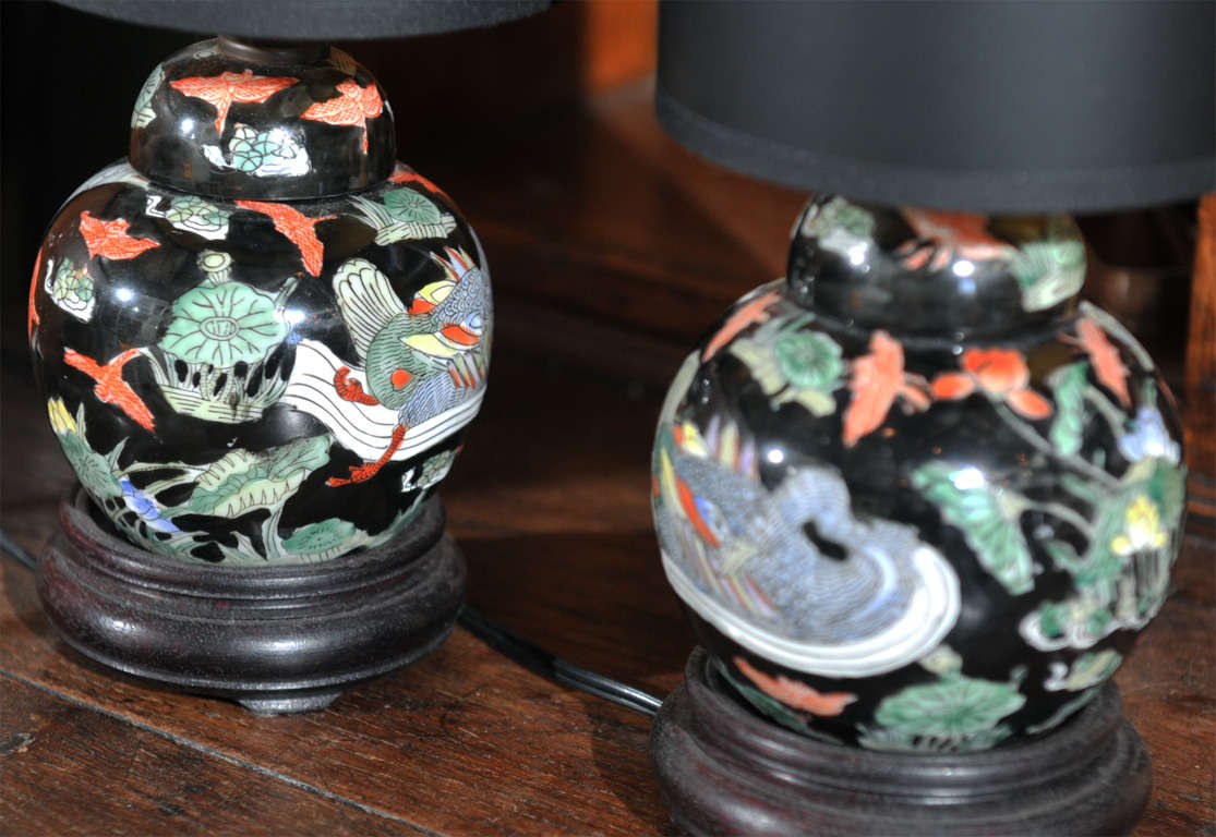 Pair of Small Chinese Lamps 1