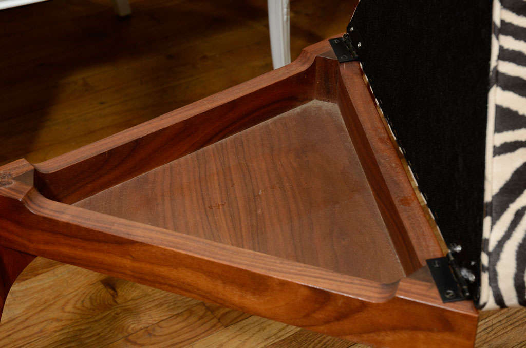 Unusual stylized mahogany finish butler chair 2