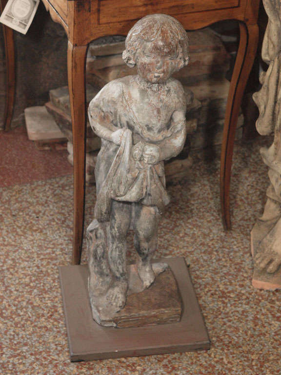 Lead Statue of a young girl