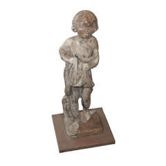 Antique Lead Statue of a young girl