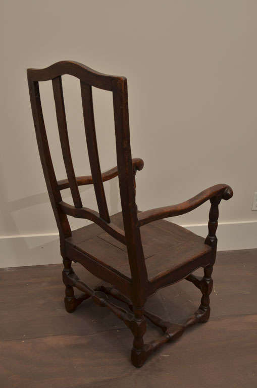 Wooden French Fauteuil, 19th C.  2