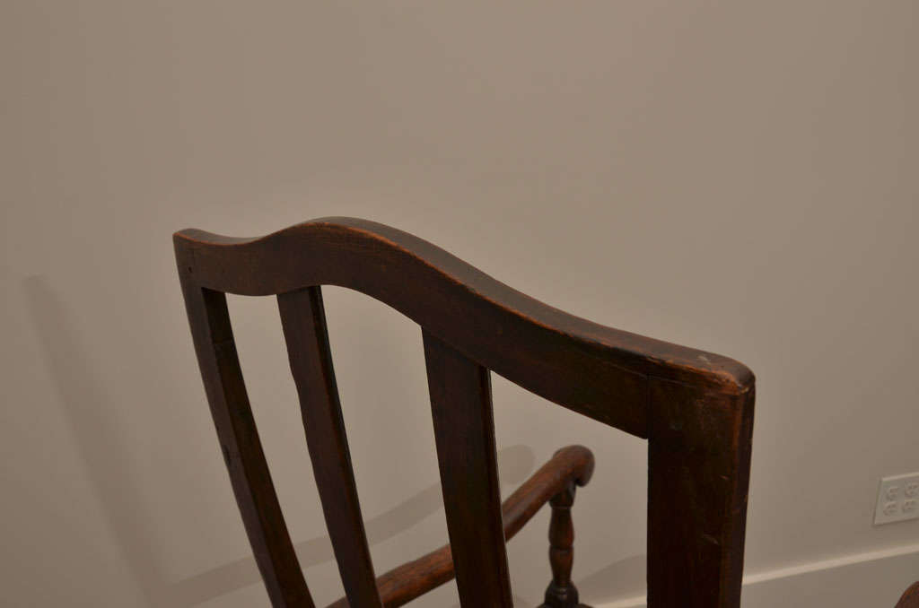 Wooden French Fauteuil, 19th C.  3