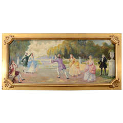 Whimisical Oil Painting, Signed "Geo Sogny" and Dated 1924