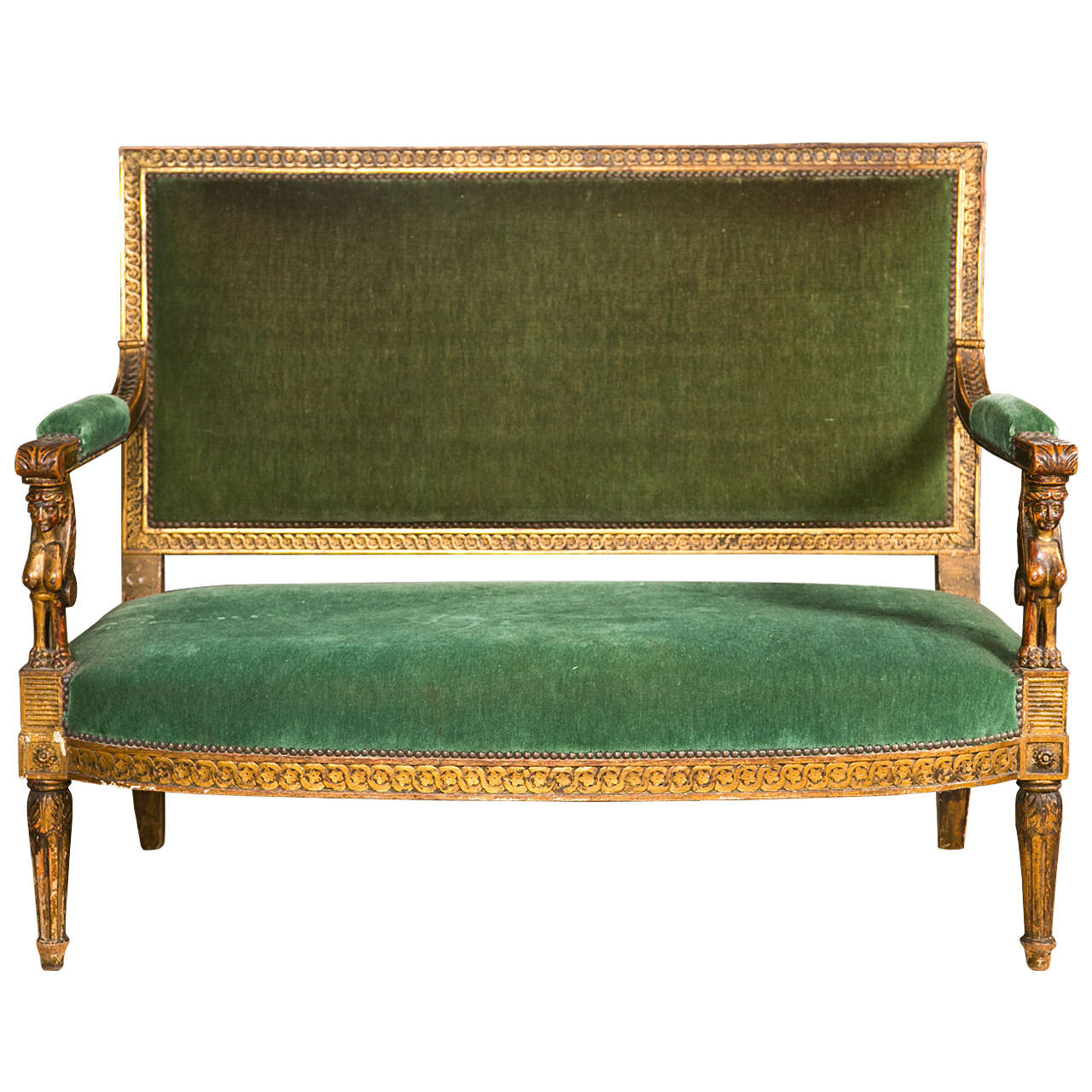 19th c Egyptian Revival Gilt Sofa