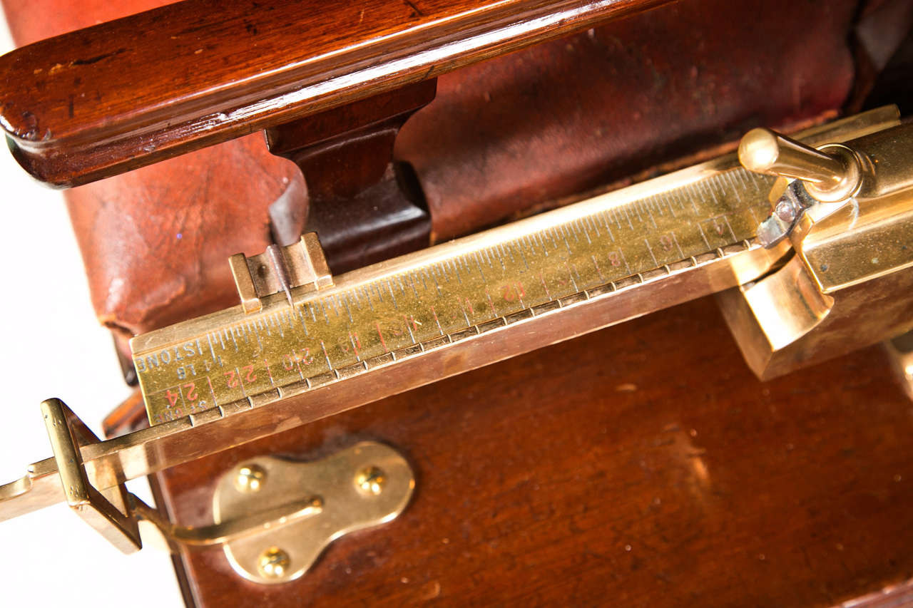 Early 20th C Mahogany Jockey Scale 1