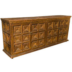 Antique 1920's Painted Gilt Spanish Sideboard