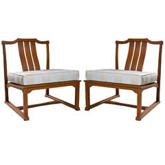 Mid-Century Armless Oversized Chairs Mid-Century Armless Oversized Chairs