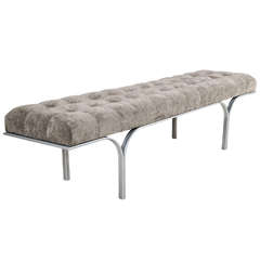 Mid-Century Upholstered Bench