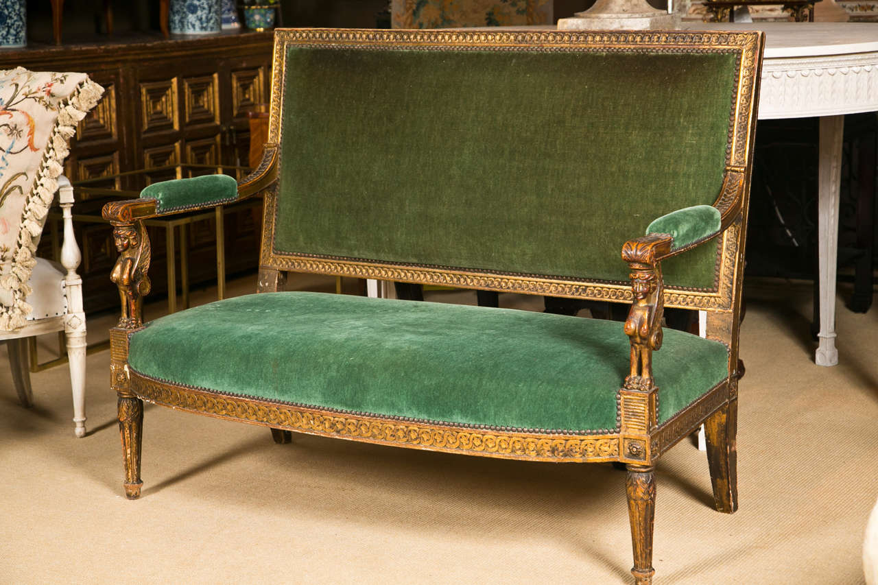19th c Egyptian Revival Gilt Sofa at 1stDibs egyptian couch, egyptian