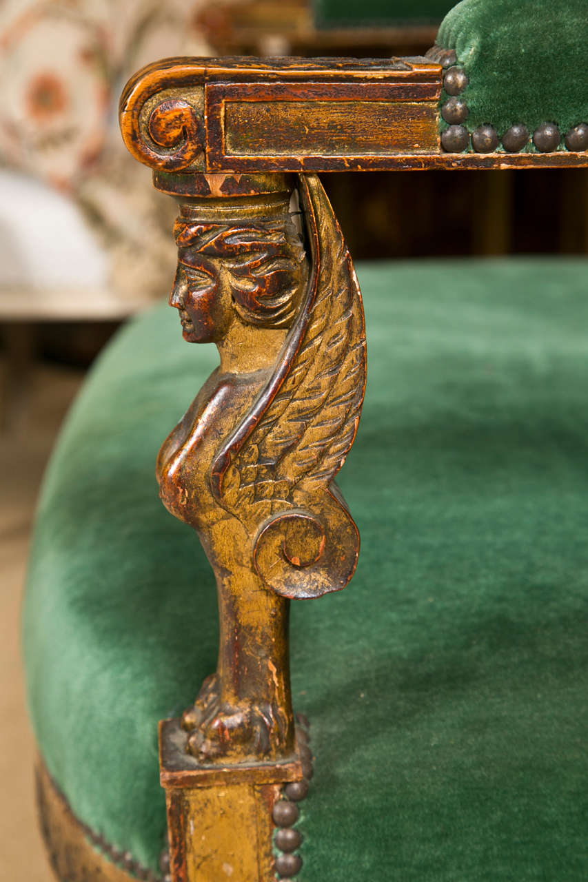 19th c Egyptian Revival Gilt Sofa at 1stDibs egyptian couch, egyptian