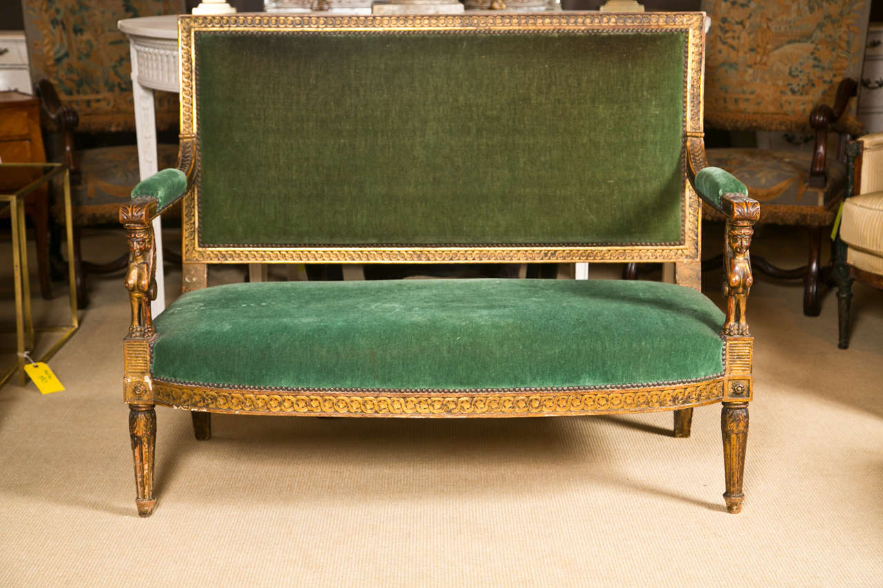 19th c Egyptian Revival Gilt Sofa at 1stDibs egyptian couch, egyptian