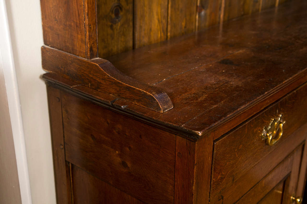 Antique English Oak sideboard with Shelved Hutch at 1stDibs antique