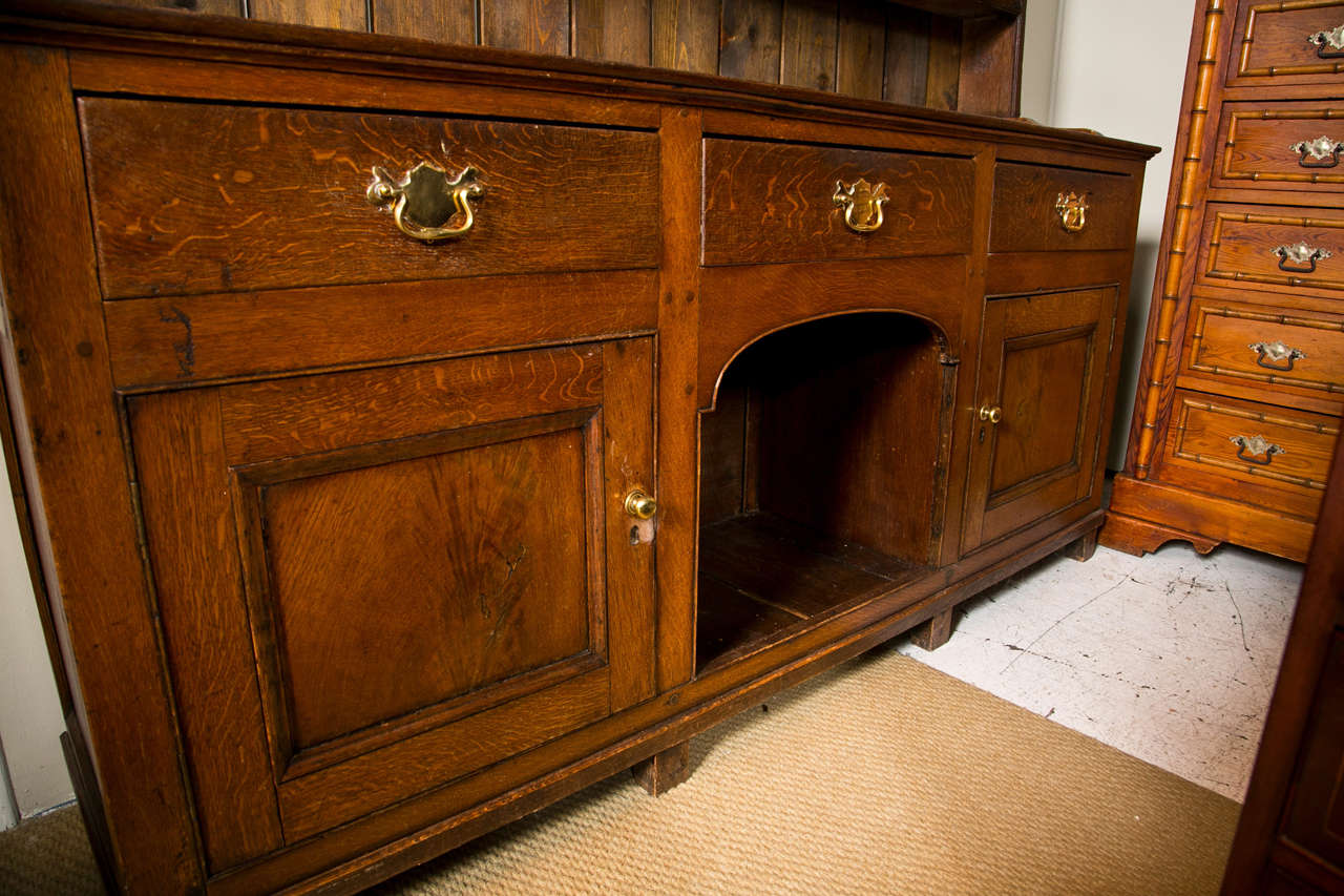 Antique English Oak sideboard with Shelved Hutch at 1stDibs antique